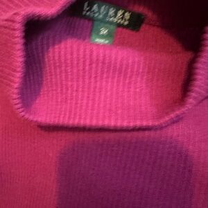 Ralph Lauren Rich Pink Turtleneck Sweater